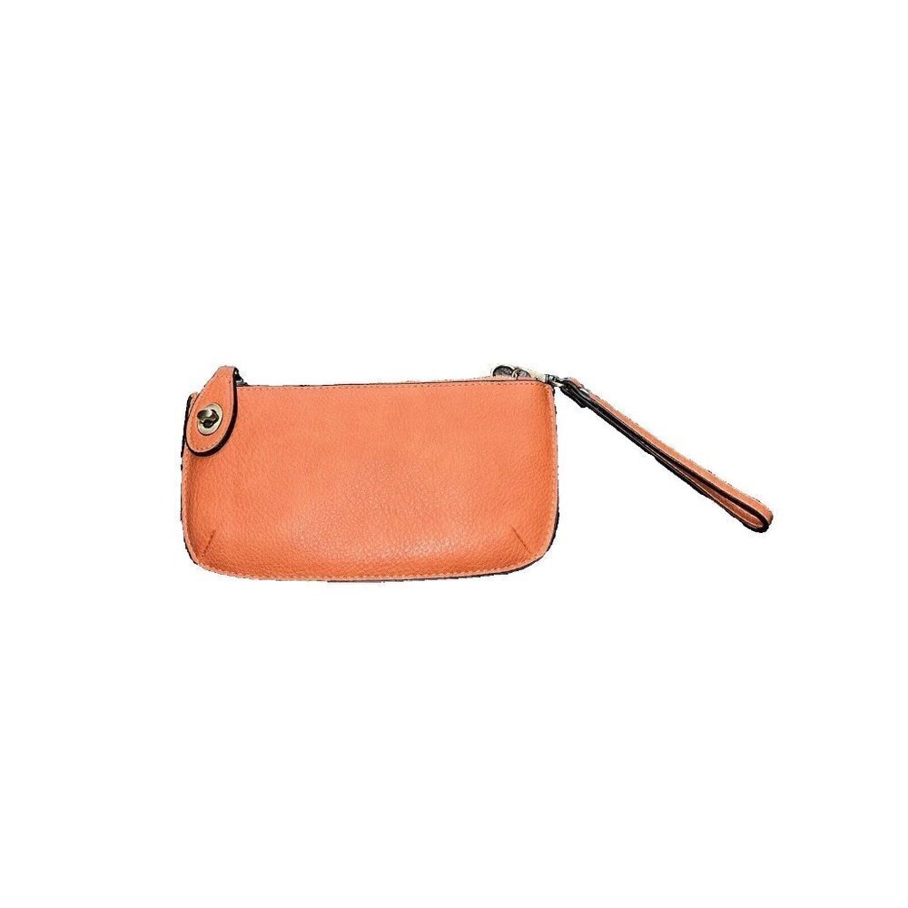 Genuine JOY SUSAN Women's Mini Wristlet Clutch Orange EUC Vegan